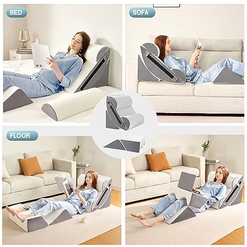 Yojoker 6Pcs Orthopedic Bed Wedge Pillow Set For Sleeping, Post Surgery Foam For Body thumb #1