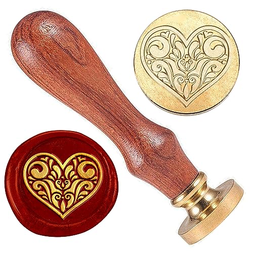 Sceau en laiton cœur pour embellir vos faire-part de mariage et cadeaux