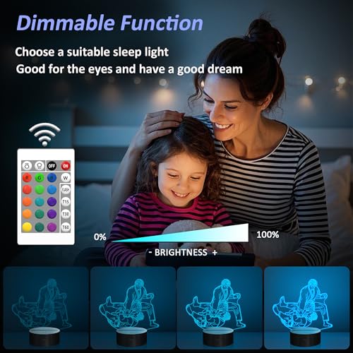 Image of OkiyiD Jiu Jitsu Gifts for Men Boys, Jiu-Jitsu 3D Night Light Illusion Lamp with 16 Colors Remote Controller, Jiu Jitsu Martial Arts Dojo Room Decor for Men Boys and Practitoners