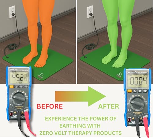 Image of Universal Earthing Grounding Mat - Couple Pack (2 Mats) - Pure Natural Rubber Carbon Infused, Made in India - Insomnia, Stress, Fatigue Relief, Better Sleep, EMF Protection