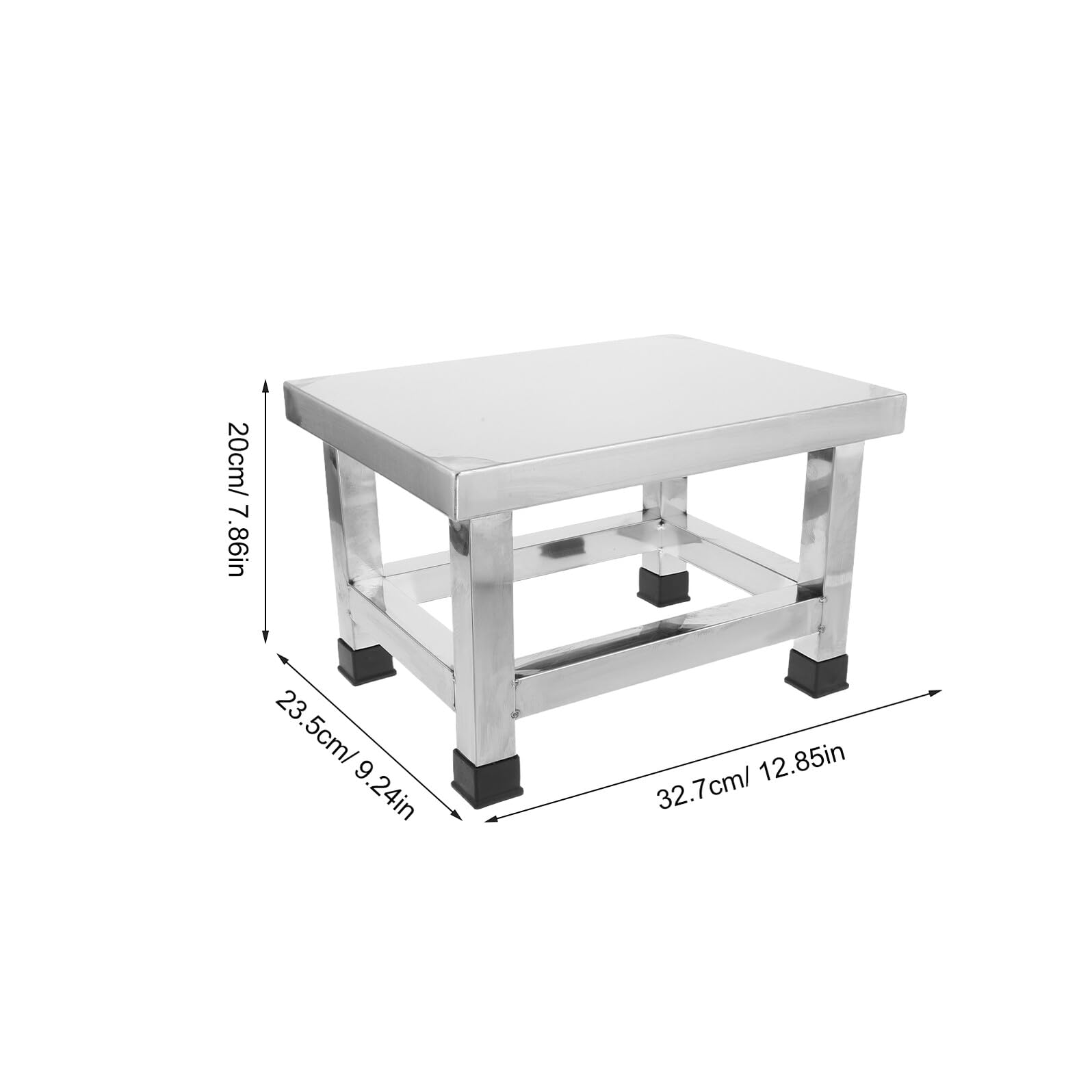 SHOWERORO Taburete de Acero Inoxidable para Cocina y Baño Diseño Moderno, Antideslizante y Fácil de Limpiar, Adecuado para Interiores y Personas Mayores