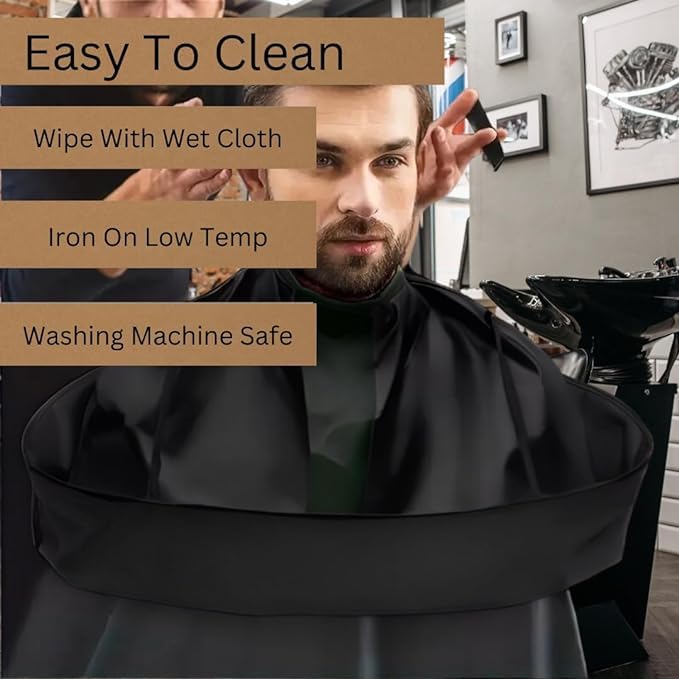 Lilly and Sacha Haircut Cape Umbrella Hair Cloak Foldable Barber Apron Cloak Hairdressing Cape Apron for Adults Kids - Image 4