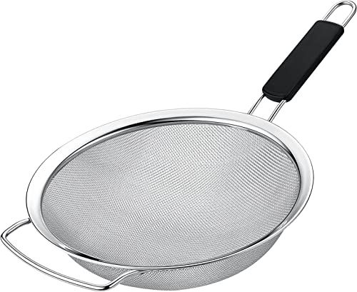 Comparison: Best 10 Mesh Strainer 3 Kafoor 10" Large Fine Mesh Strainer with Thermo Plastic Rubber Handle - Sieve Fine Mesh Stainless Steel - Ideal to Strain Pasta, Quinoa and Rice (10" Black)