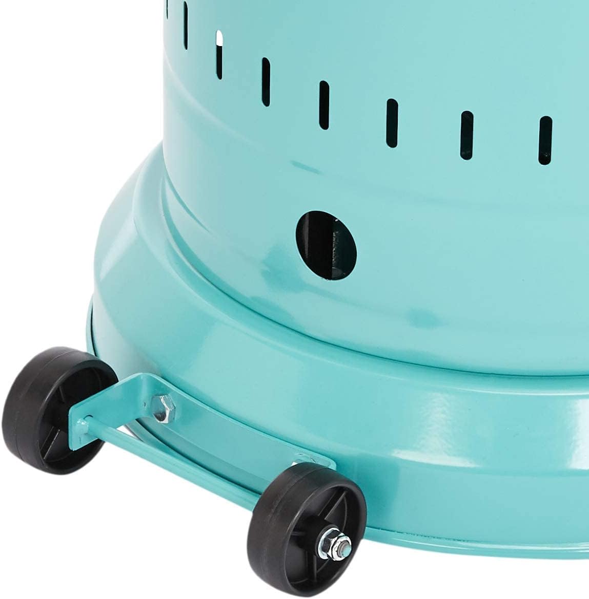 Diagram showing the dimensions of the Amazon Basics patio heater: 32.12 inches (81.6 cm) wide at the top and 91.3 inches (231.9 cm) tall.