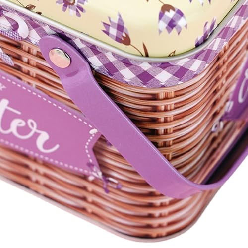 Canastas de Pascua para niños evitan galletas rotas con este cubo de metal con tapa 8
