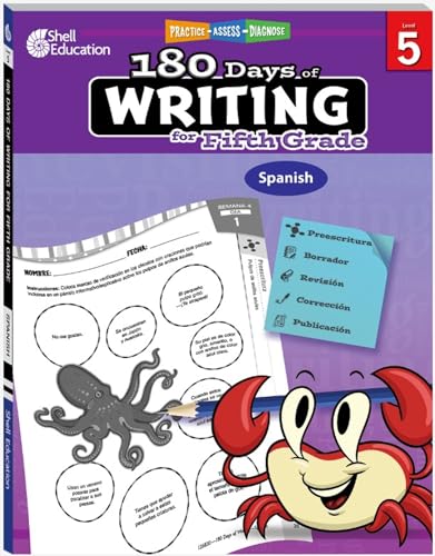 180 Days®: Writing for Fifth Grade: Practice, Assess, Diagnose (Spanish Edition)