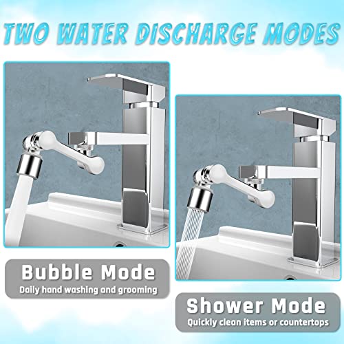Water Filter Faucet Extender For Sink, 1080° Swivel Robotic Arm Faucet Aerator Rotatable Extension Faucet Purifier, 2 Modes Ratating Splash Faucet Attachment Adapter For Bathroom Kitchen #TOP3