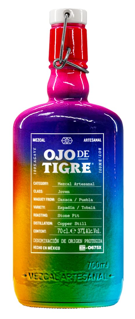OJO DE TIGRE: Plata Mezcal | Artesanal Unaged Agave Spirit 70cl, 37% ABV
