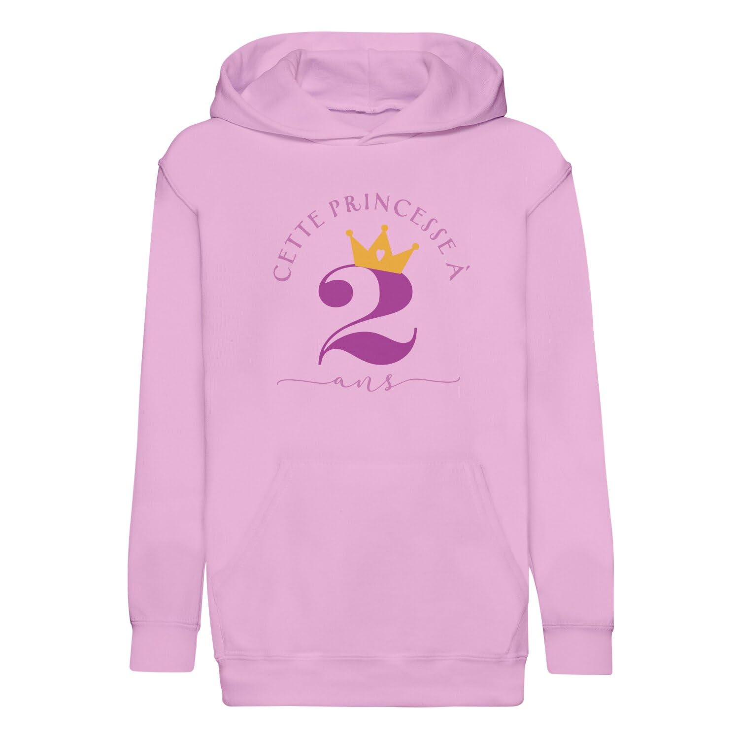 Sweat à Capuche Enfant Finition Premium : Spécial Princesse 2 Ans