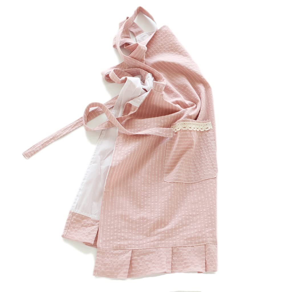 Tablier de cuisine pour femme coton rose imperméable réglable SSDD 8607 maison