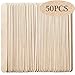 50Pcs Large Wax Waxing Sticks, HOOMBOOM Professional Wood Spatulas Waxing Sticks Applicators for Hair Removal Eyebrow and Body