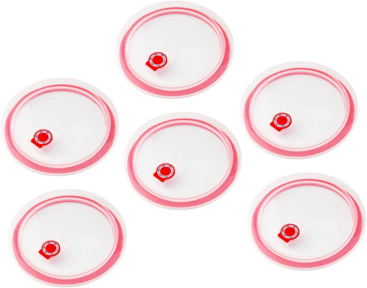 6.88 Inch Leak-Proof Bowl Lid Set of 6 Microwave Oven Heating Cover Sealing Fresh Food Storage Bowl Covers for Kitchen and Home