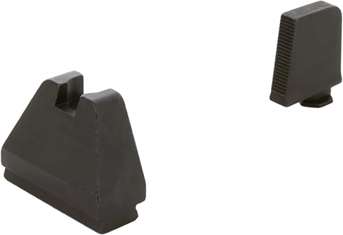 Miniatura 3 de AMERIGLO Juego de altura 9XL negro. Compatible con Glock (excepto 42,43 variantes), 9XL alto negro dentado .500 pulgadas frontal, negro plano .600