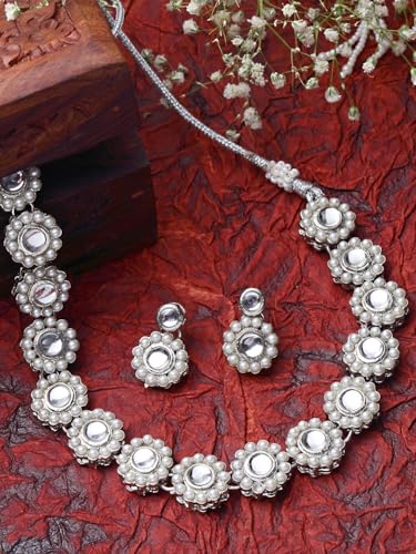 Juego de joyas con cuentas de perlas DMZ-1605 el regalo ideal de plata 2