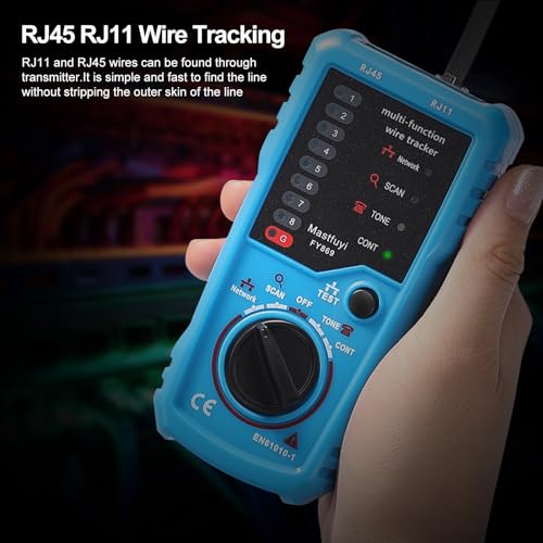 Mastfuyi FY869 Network Cable Tester, Line Finder With Probe Tone, Wire Tracker Multifunction, Rj11 Rj45 Cable Tracer thumb #4