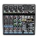 Depusheng M6 DJ mixer Portable Bluetooth MP3 6 channel Sound Mixing Console Built in 256 digital effects with 48V Phantom Power USB interface for computer recording Live Streaming Podcasting Karaok