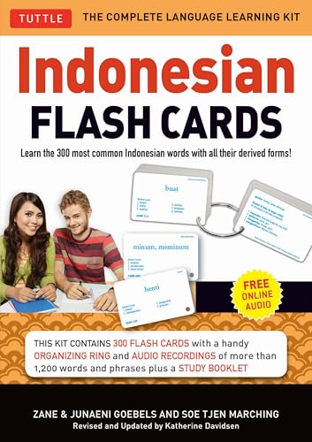 Indonesian Flash Cards: Learn the 300 most common Indonesian words with all their derived forms (Audio Included) (Tuttle Flash Cards)