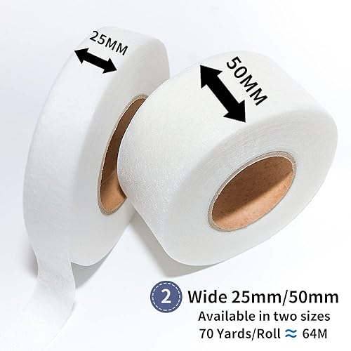 Miniatura 2 de Cinta adhesiva para planchar en el dobladillo, extraancha, sin costura, cinta adhesiva resistente para reparar cortinas, prendas gruesas y telas de