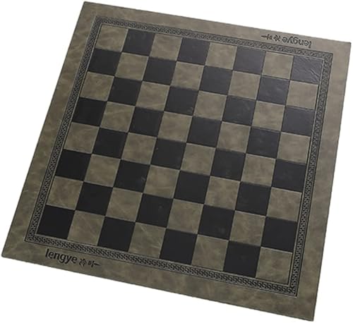 Tablero de ajedrez universal de piel sintética enrollable 2022, tablero de ajedrez, diseño único de tablero en relieve (13.3 x 13.3 pulgadas,