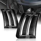 HK5 2 Pieces Real Carbon Fiber Front Bumper Side Air Vent Cover Compatible with 2008-2011 Mercedes-Benz C63 AMG W204, 2009 2010