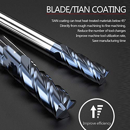 LOKIH End Mill 4 Taglienti Fresa in Metallo Duro