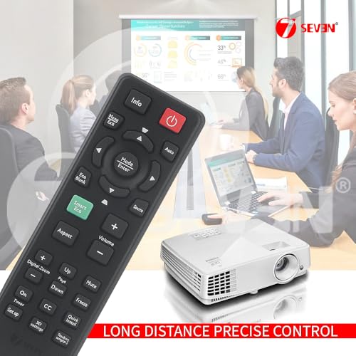 Image of 7SEVEN Compatible Benq Projector Remote Original Model RC02 Suitable for MS517 MX702 MW812ST RC02 ES6478E MX3291 MH680M519 W750 W1100 TW539 W1070+ Remote Control