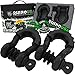 Rhino USA D Ring Shackle (2 Pack) 41,850lb Break Strength - 3/4" Shackle with 7/8" Pin for use with Tow Strap, Winch, Off-Road Jeep Truck Vehicle Recovery, Best Towing Accessories (Black Gloss)