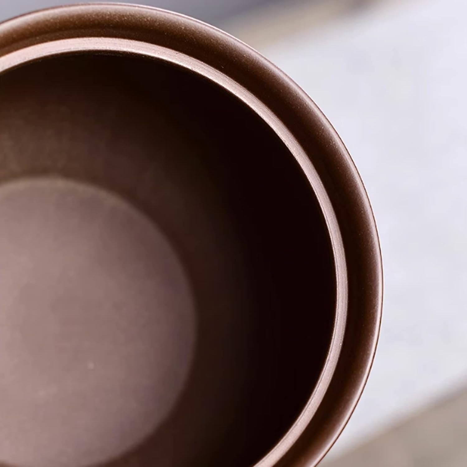 Tea Tin Zisha Loose Leaf Tea Storage Canister Pot, Keep Bulk Tidy and Fresh, Handmade Household Large Sealed Tanks Brown Porcelain Caddy Container