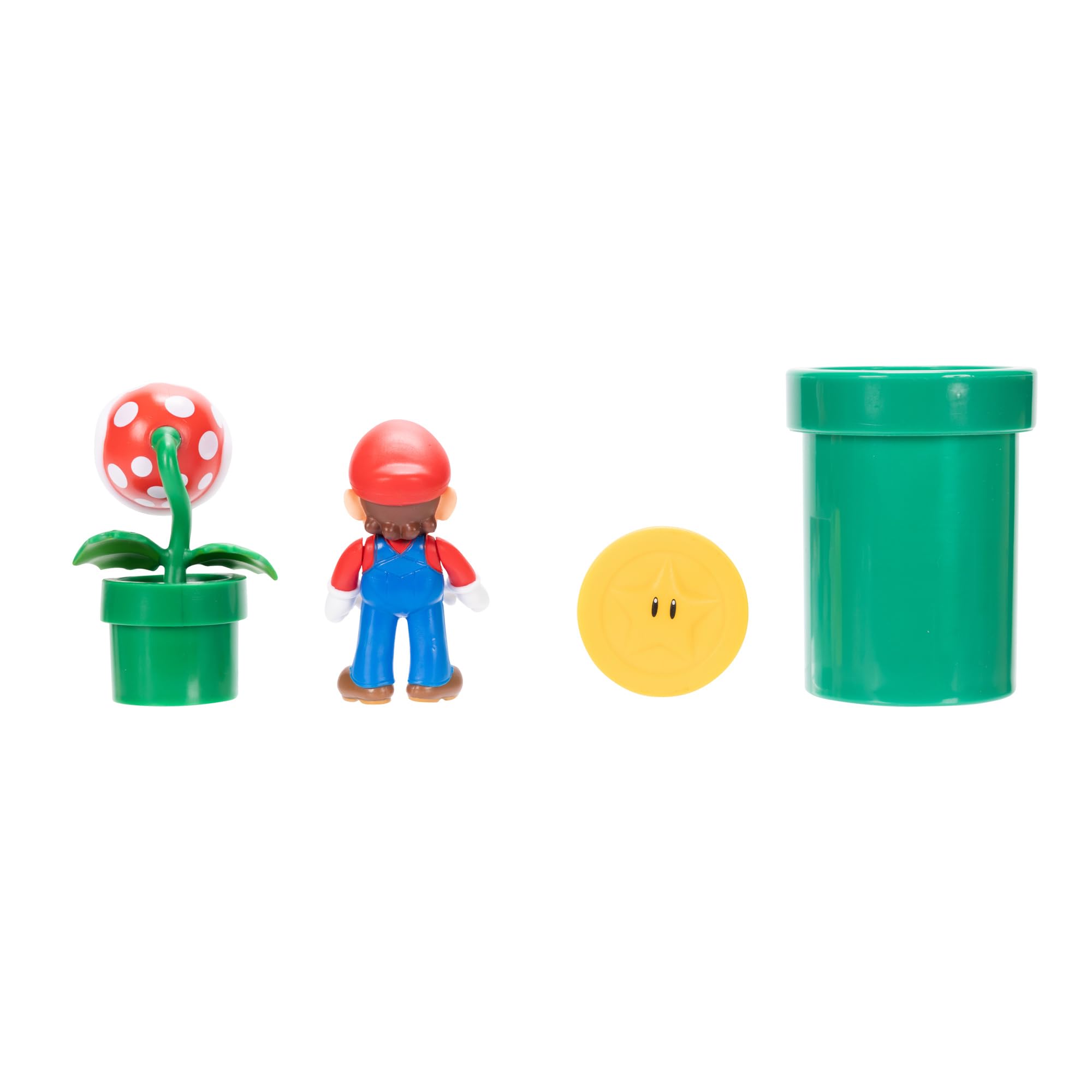 Nintendo Super Mario Soda Jungle Diorama comprend 3 figurines et 2 accessoires : Mario, Wiggler, Piranha Plant, Warp Pipe, pièce de monnaie à partir de 3 ans (sous licence officielle)