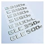 SHIWANGLIN DIY Chrome Letter Number Emblem Fit for Mercedes Benz B250e C300e C300eL C350e GLC350e GLE500e Car Trunk Gas-Electric Hybrid Sticker Bumper Stickers (Style : C300e)