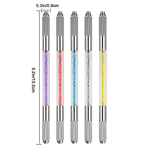 Microblading-Pen-10-Pcs-Professional-Dual-Head-Manual-Tattoo-Fog-Eyebrow-Micro-Blading-Pen-Needle-Tip-Holder-Tool-for-Permanent-Makeup-Supplies-Acrylic-Pen-with-Lock-Pin-Tech-Ergonomic-Grip