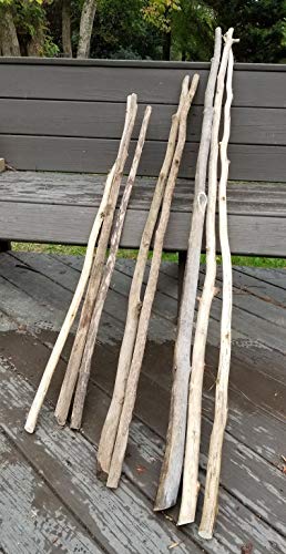 Driftwood Pole 3 Foot Long (4Pack)- Beautiful Vase Or Crafting Decor - Hard To Find, Hand Picked, Wedding, Venue Decor, Macrame #TOP2