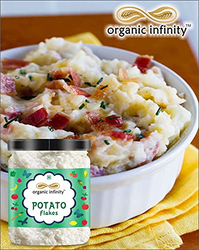 Image of Organic Infinity Potato Flakes | Dehydrated Potato | Aaloo ka Mash | Instant ALOO POHA READYMIX Pack - 200 GM By Organic Infinity