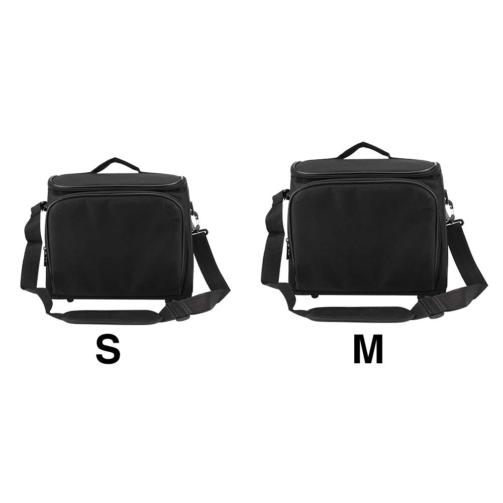 Faderr Video-Projektor-Tasche, Schutzhülle und Schützende Tragetasche für Videoprojektoren, Stoßfest, Reißverschluss, rutschfeste Tasche mit Schultergurt (S)