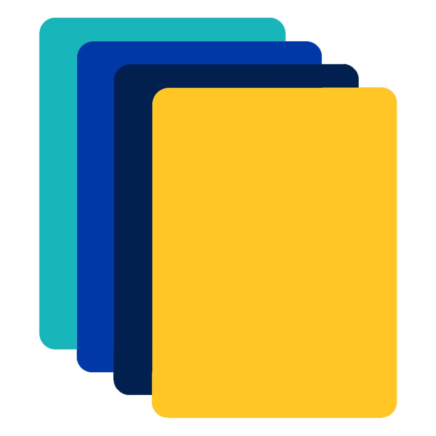 Cut N' Funnel Color Coded Flexible Plastic Cutting Board Mats 4 Pack Made in the USA BPA Free, Dishwasher Safe 11.5” x 15”