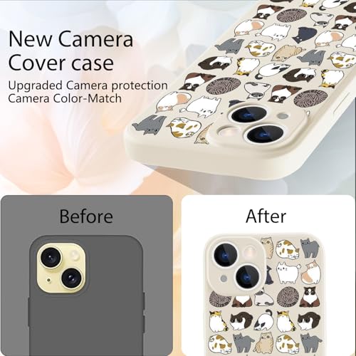 Coque iPhone 14 magnétique silicone chat antichoc microfibre - 3