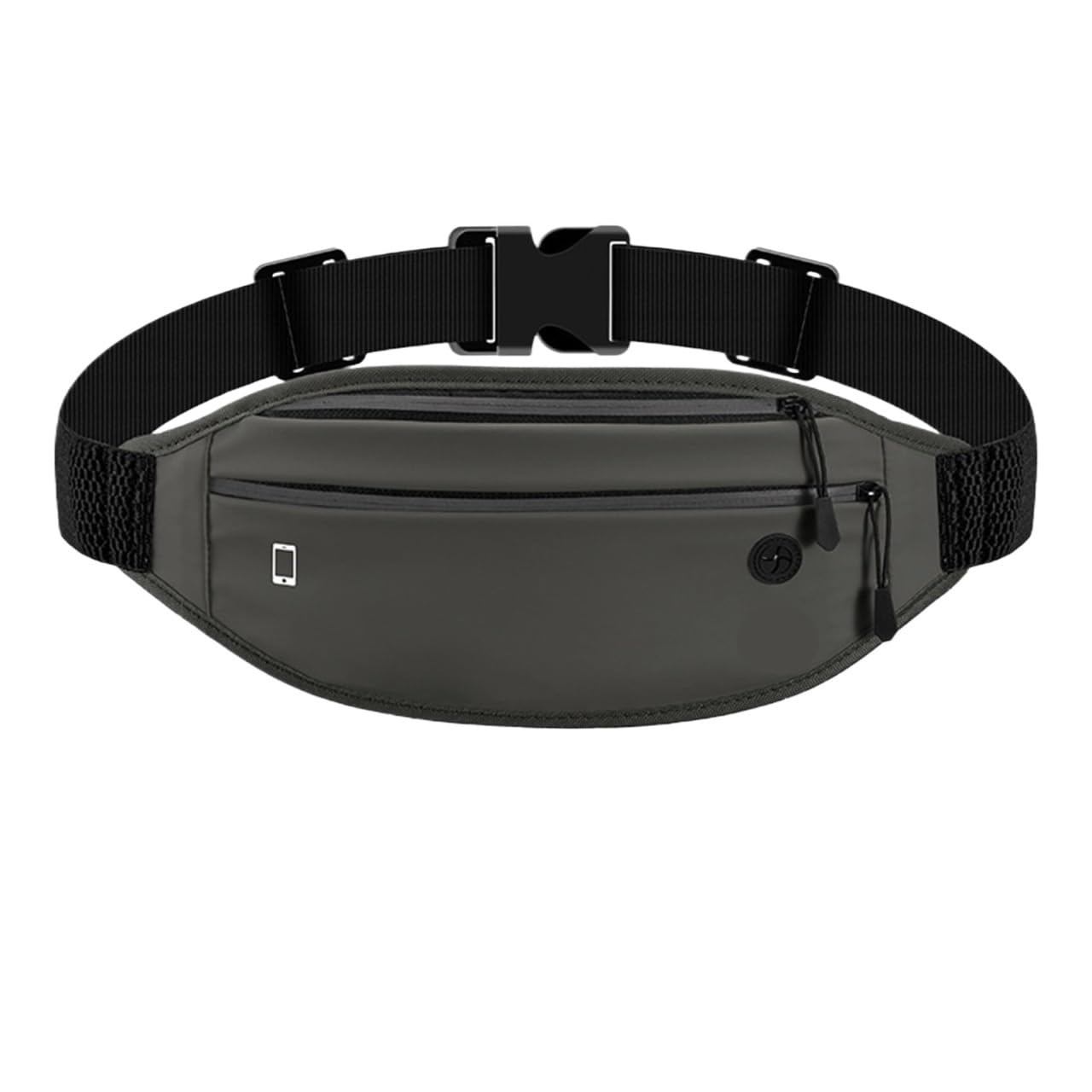 Riñonera Profesional for Correr for Hombre y Mujer, Bolsa Invisible Impermeable for teléfono móvil, Bolsas Deportivas for Gimnasio, cinturón for Ba para Trotar(Deep Grey)
