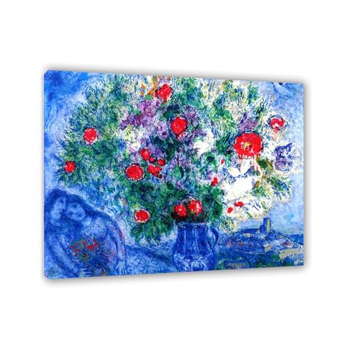 Impression giclée Le vase bleu tableau sur toile haute définition peinture abstraite