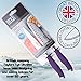Taylors Eye Witness Syracuse Asian Kitchen Knife Set - Chefs Santoku 13cm/5” & Cooks All Purpose 13cm/5” Cutting Edge, Multi Use. Ultra Fine, Razor Sharp Blade. Soft Grip Purple Colour Handle.
