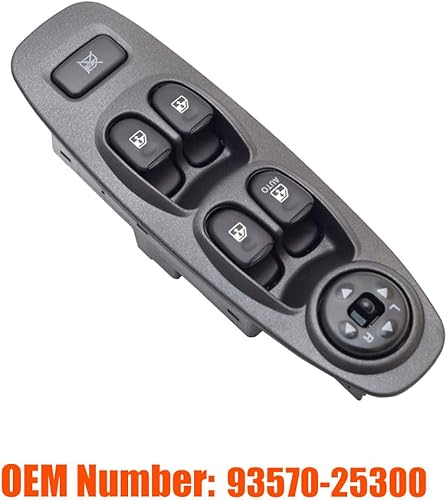 Miniatura 3 de 93570-25300 Interruptor de control de potencia delantero izquierdo compatible con Hyundai Accent 2000-2005 Reemplazo OE 9357025300 de repuesto para