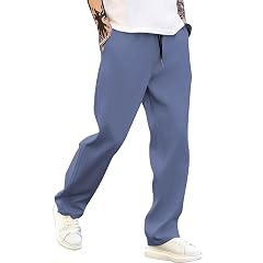 Mens Baggy Lounge Pants High Waisted Drawstring Lightweight Hiking Athletic Pant Trousers with Pockets