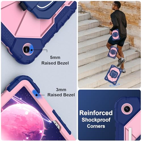 Image of Scnioy for Galaxy Tab A11+ Plus / A9+ Case 11 Inch 2025 /2023, Navy Rose