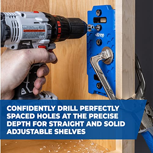 Kreg KMA3232 Shelf-Pin Jig 5 mm - Drilling Guide for Shelves - Shelf Pin Drilling Jig - Steel-Enforced Drill Guide - Woodworking Tools & Accessories 9 Kreg KMA3232 Shelf-Pin Jig 5 mm - Drilling Guide for Shelves - Shelf Pin Drilling Jig - Steel-Enforced Drill Guide - Woodworking Tools & Accessories - Image 9