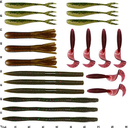 Tailored Tackle Bass Fishing Kit 77 Pc Bass Gear Tackle Box with Tackle Included Crankbait Lures Spinner Baits Jigs Worms Swimbaits Topwater Frog Lure Fish Hooks Bait Fishing Gifts Equipment