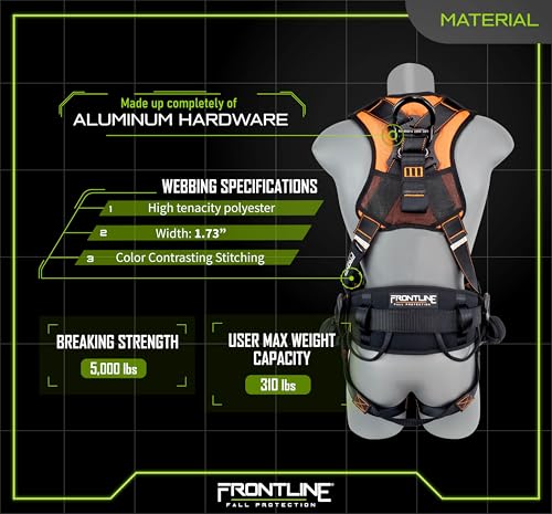 Image of FRONTLINE FALL PROTECTION Harnesses + D-Ring+ Multiple Styles + OSHA and ANSI compliant