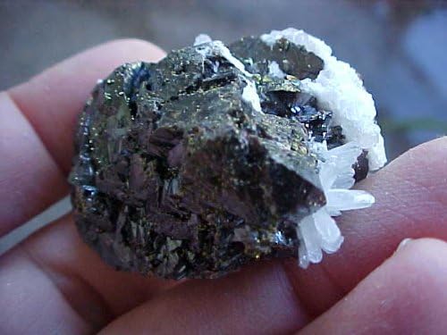 Zs9312 Gemqz Tetrahedrite & Quartz Mini Cluster Peru