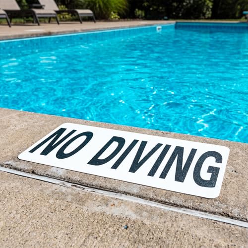 5 Pack Señales Adhesivas de Seguridad para Piscina No Diving miniatura 6
