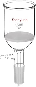 stonyLab Glass 2000ml Heavy Wall Borosilicate Glass Filter Flask, Bolt Neck with Tube, 2000ml