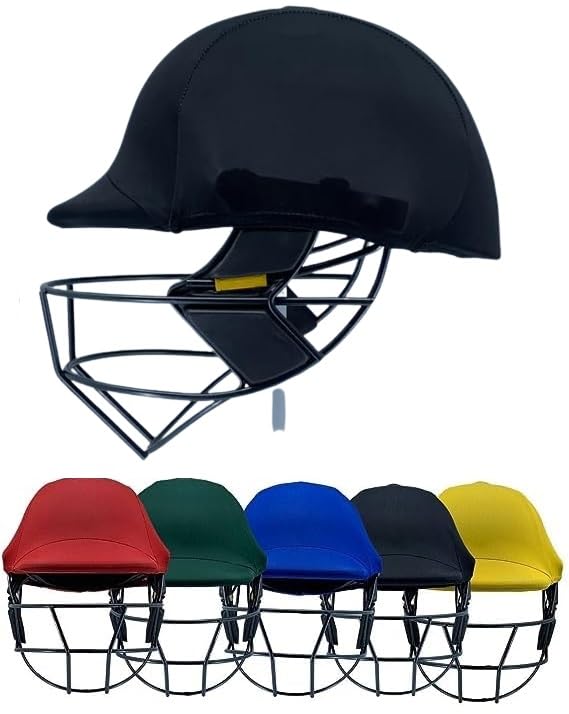 Image of Cricket Helmet Cover, Helmet Clads, Protection from Ball Scratches and dust Suitable for Large & Medium Size (Black)
