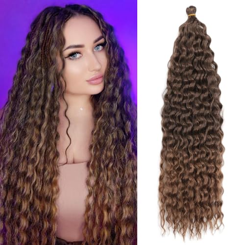 Cheveux crochetés Deep Twist extensions tresses de Bohème synthétiques 26 pouces
